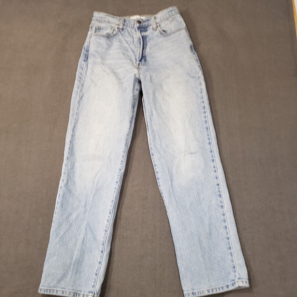 Windsor Denim Straight Leg Jeans Womens Size 3 Light Wash Button Fly High Rise